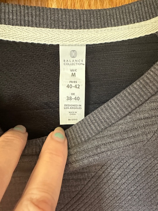 Balance Collection Charcoal Ribbed Pullover - Picture 4 of 10